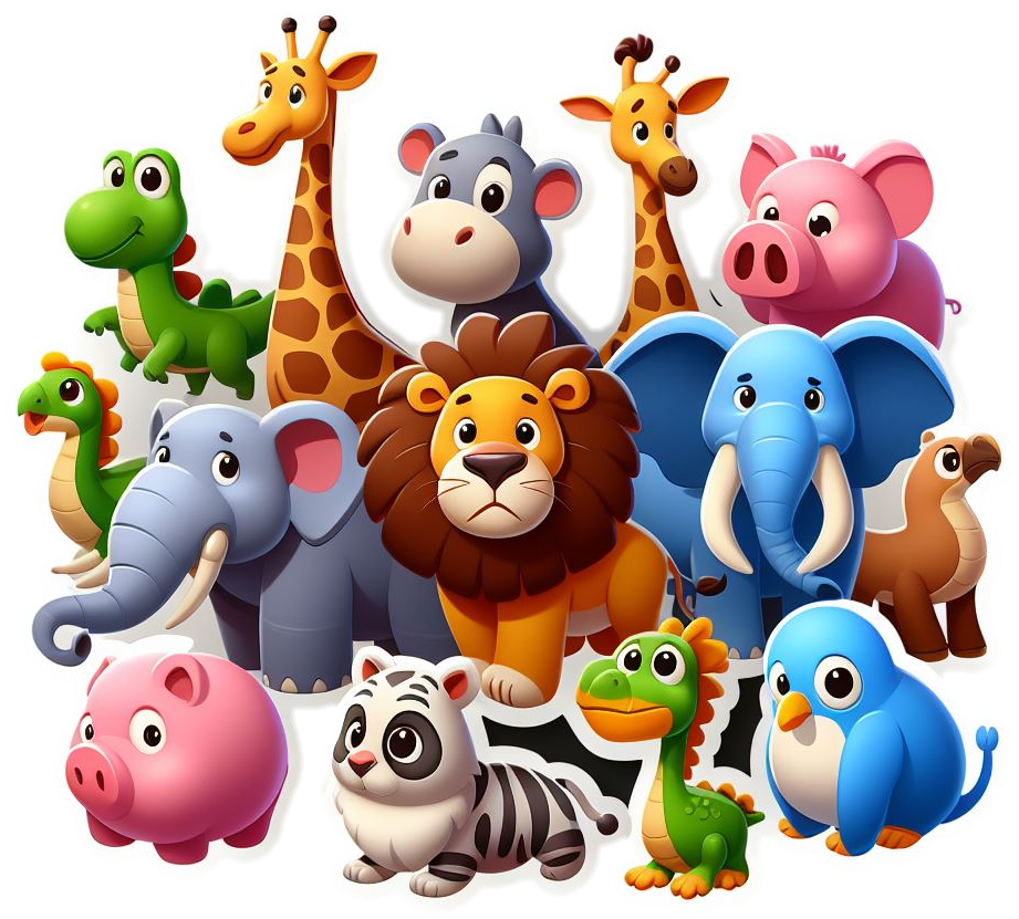 Zoo Animal Menagerie Pals Animal Vinyl Stickers