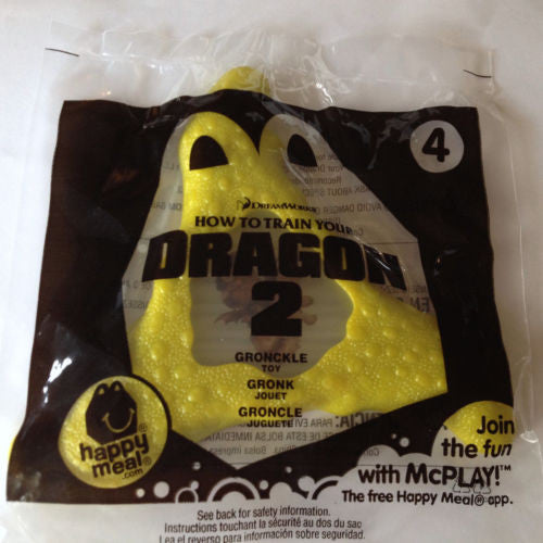 McDonald's Dreamworks 2014 How to Train Your Dragon 2 Gronckle Toy #4