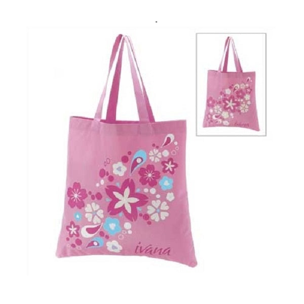 Magic Bouquet Pink Floral Canvas Tote Shopping Bag