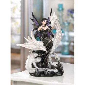 Night Tide Fairy A top Dragon Statue Figurine