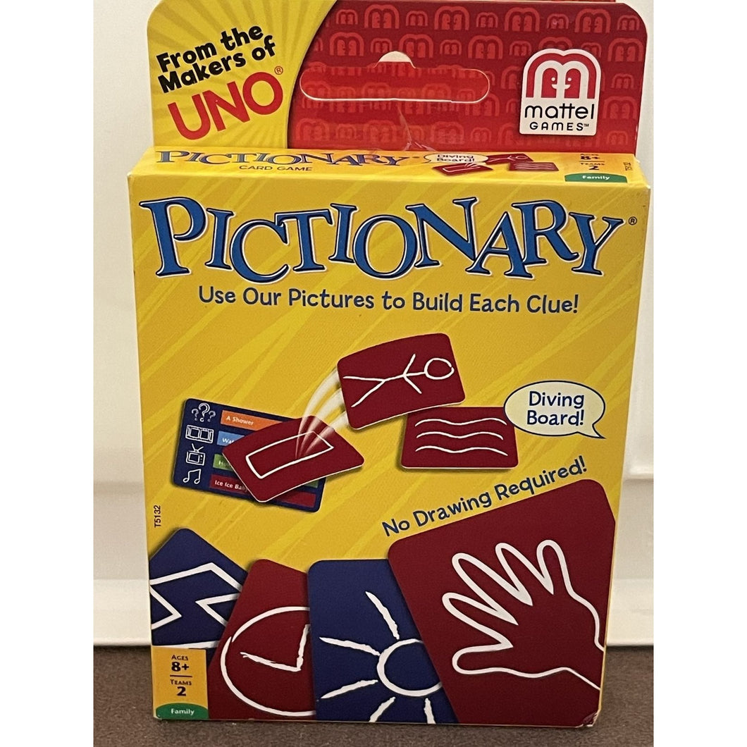 Mattel 2012 Pictionary Card Game Use Pictures to Build Clues