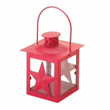 Load image into Gallery viewer, Red Star Candle Lantern Iron, Glass Holder
