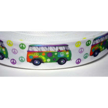 Load image into Gallery viewer, Mother &amp; Daughter Groovy Peace Sign Symbol Van Keep Movin&#39; 7/8&quot; Keychain Wristlets Bracelets
