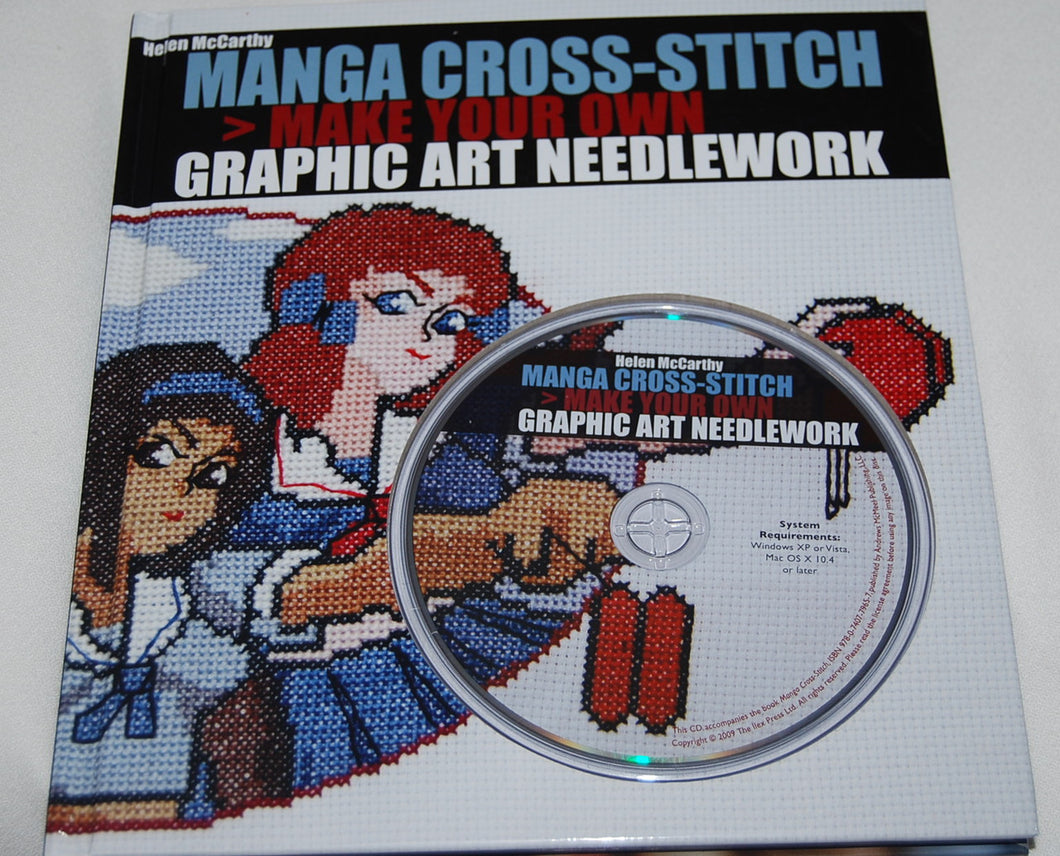 Manga Cross Stitch Make Your Own Graphic Art Needlework Helen McCarthy