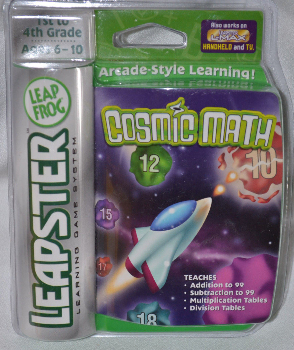Leapfrog Leapster Arcade: Cosmic Math 1st - 4th Grade Math Cartridge ...