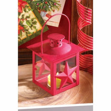 Load image into Gallery viewer, Red Star Candle Lantern Iron, Glass Holder
