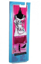Load image into Gallery viewer, Mattel Barbie Fashionistas Fashion Trend Mode White Necklace Print Metallic Bottom
