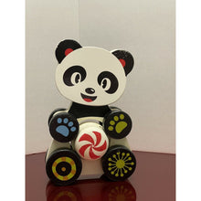 Load image into Gallery viewer, Toys R Us Imaginarium Push and Go Wooden Painted Panda Bear (Pre-owned)
