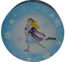 Load image into Gallery viewer, Alice in Winterland Glass Coasters 4pc Gift Set
