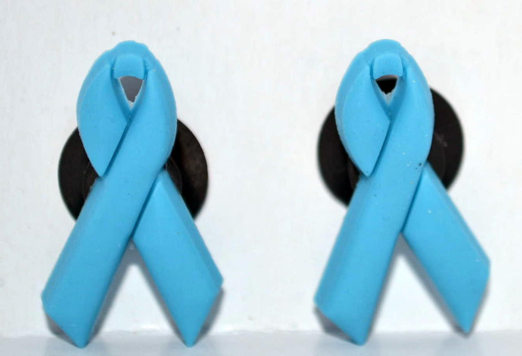Ovarian Cancer Awareness Ribbons will fit in Clog type shoes with holes Accessories (Set of 2)