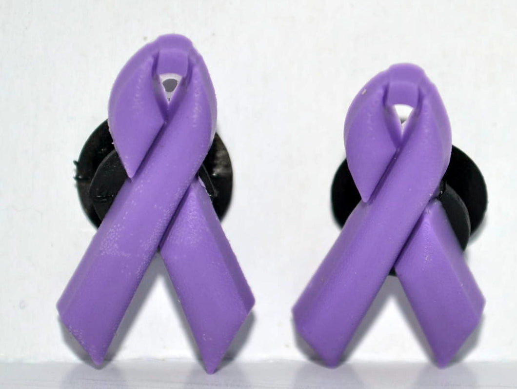 Pancreatic Cancer Awareness Ribbons will fit in Clog type shoes with holes Accessories (Set of 2)