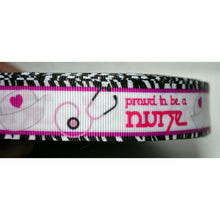 Load image into Gallery viewer, Mother &amp; Daughter Medical Nursing Proud to Be a Nurse 7/8&quot; Ribbon Keychain Wristlet Bracelet
