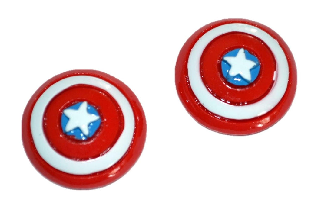 Captain USA Shields Resin Cabochons (Set of 2)