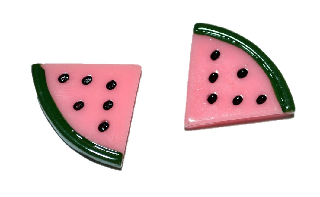 Watermelon Slice Resin Flatback Cabochons Crafts Hair bows (Set of 2)