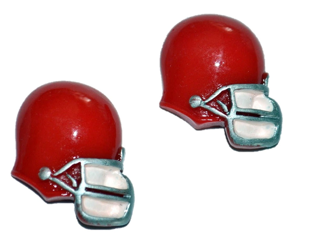 Red Football Helmet Cabochons (Set of 2)