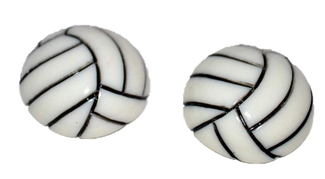 Soccer ball Resin Flatback Cabochons Crafts Hair bows (Set of 2)