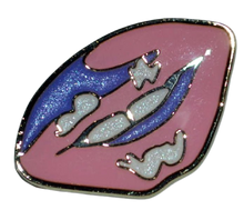 Load image into Gallery viewer, Coach Stores 2017 Pink Lips Enamel Decorative Purse Pinback 1.1&quot; Purse Pin
