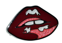 Load image into Gallery viewer, 2017 Coach Stores Red Lips Enamel Decorative Purse Pinback 1.2&quot; Purse Pin
