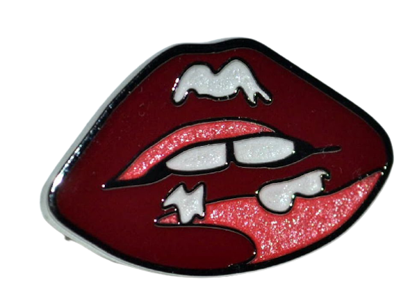 2017 Coach Stores Red Lips Enamel Decorative Purse Pinback 1.2