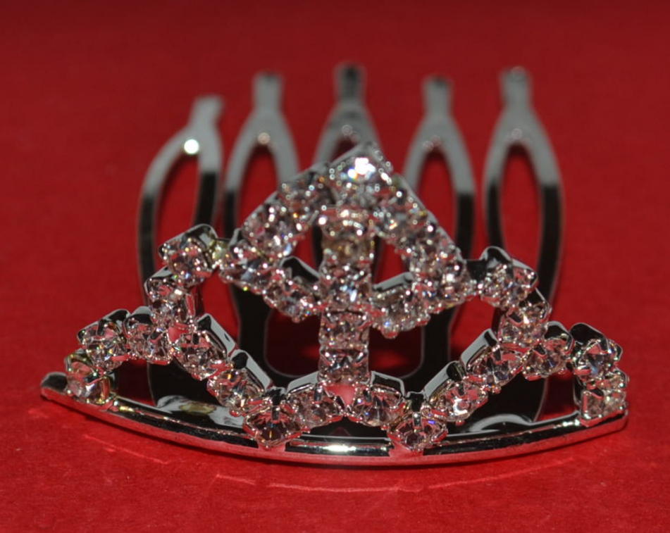 Princess Bling Sparkle Crystal Doll Tiara Hair Comb Crown
