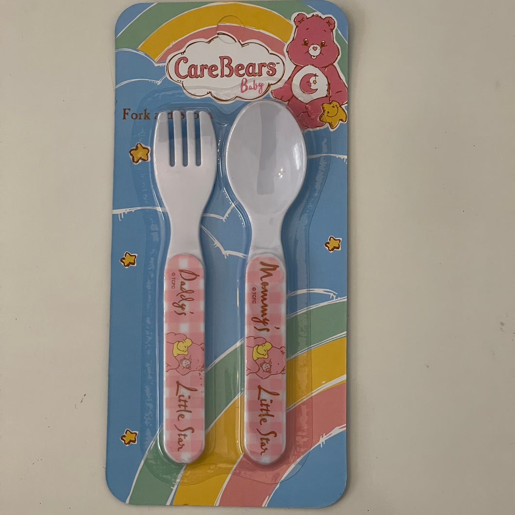 Mommy & Daddy's Little Star Care Bears Fork and Spoon Utensil Set