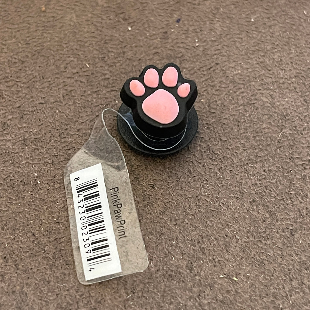 2006-07 Pink Animal Paw Print Jibbitz™ Shoe Charms will fit in Clog type shoes with holes