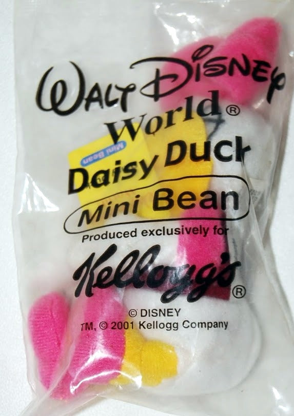 Kellogg 2011 Mini Daisy Duck Bean Bag Plush Toy Cereal Promo