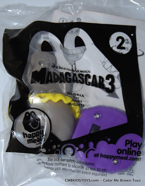 McDonald's Dreamworks Happy Meal 2012 Madagascar 3 Gloria Toy #2