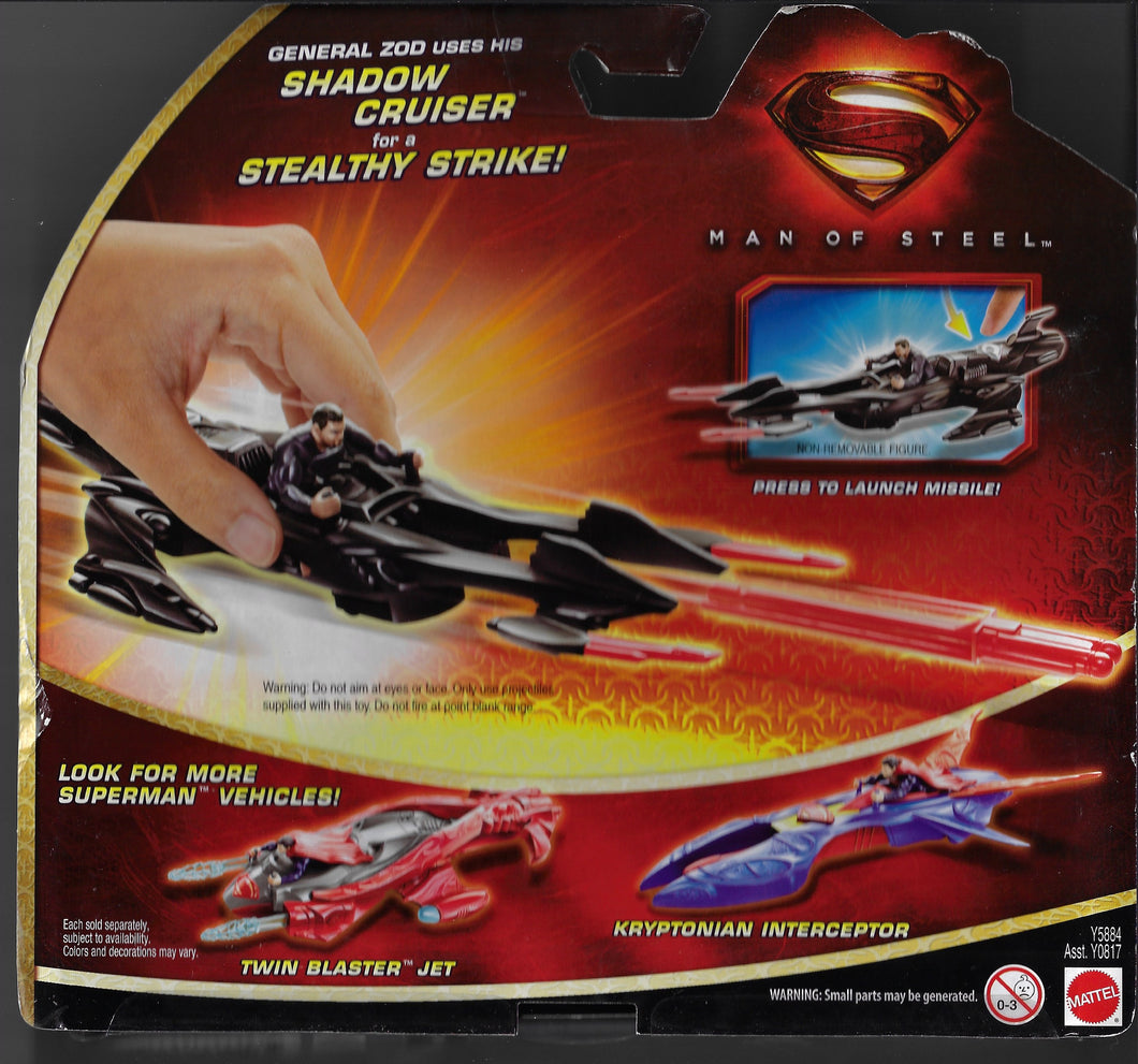 Superman Man of Steel: General Zod Shadow Cruiser Vehicle Toy Black
