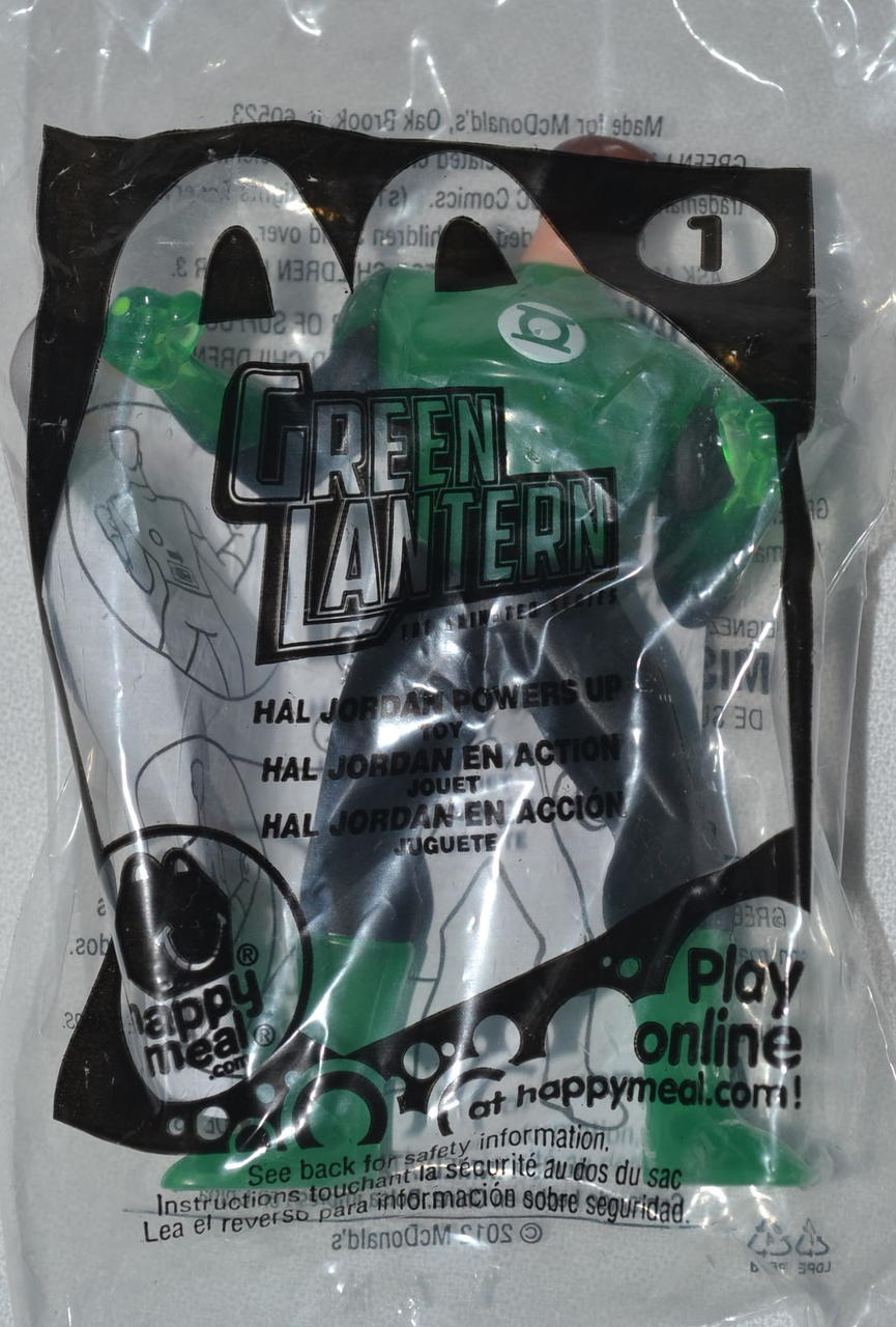 McDonald's 2012 Happy Meal Green Lantern Hal Jordan Power Up Toy #1