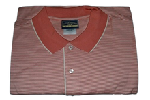 Load image into Gallery viewer, Outer Banks Reserve Mens Peach 60/2 Pima Cotton Polo Shirt Stripes
