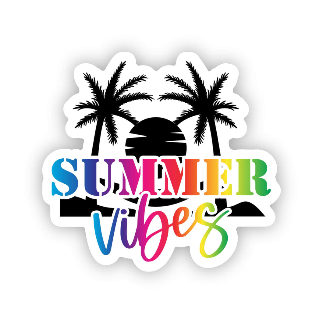 Custom Die Cut Waterproof Beach Stickers - Summer Vibes -046