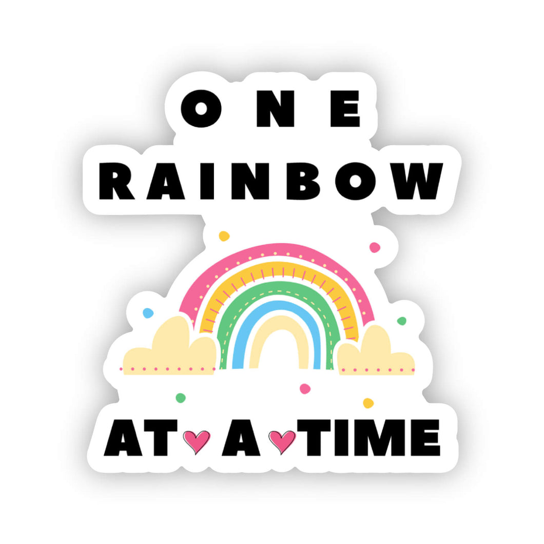 Custom Die Cut Waterproof Motivational Stickers - One Rainbow at a Time -042