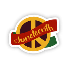 Load image into Gallery viewer, Waterproof Afrocentric Stickers - Juneteenth 2.0&quot; x 1.5&quot; Die Cut
