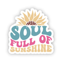 Load image into Gallery viewer, Retro Beach Stickers - Soul Full of Sunshine 2.0&quot; x 2.0&quot; Die Cut Sticker
