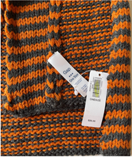 Load image into Gallery viewer, Gap Orange &amp; Grey Rugby Type Long Knit Scarf Unisex 72&quot; long
