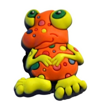 Load image into Gallery viewer, 2006-07 Friendly Orange Bug Eyes Alien Monster Jibbitz™ Shoe Charms
