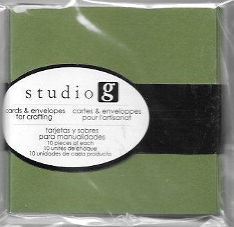 Studio G Note Cards with Envelopes Green