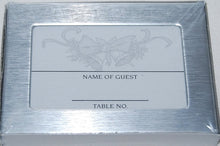 Load image into Gallery viewer, Darice Bridal Wedding Table Guest Card 2.5&quot; x 3.5&quot; Silver/White
