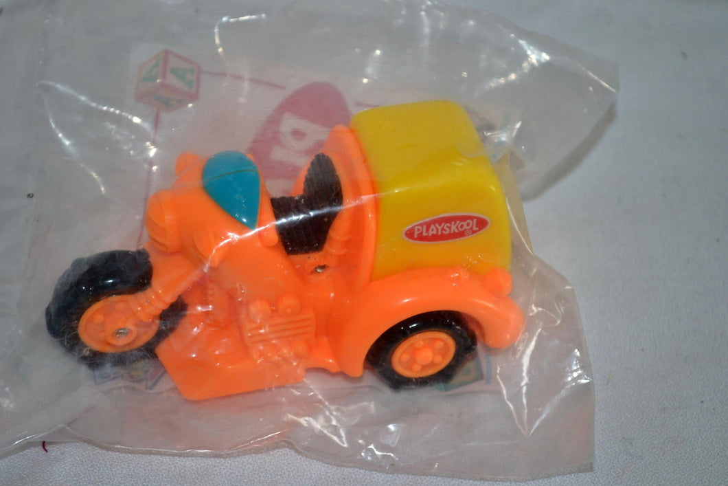 Wendy's 2000 Kids Meal Playskool Orange Toddler Motorcycle Truck Toy