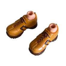 Load image into Gallery viewer, Bratz Boyz Doll Feet mustard color lace shoe sneakers (Pre-Owned)
