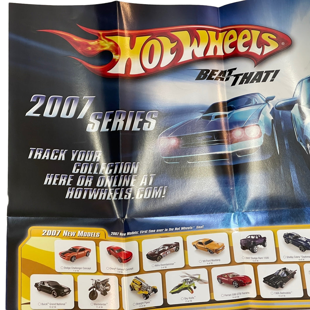 Hot Wheels 2007 Series collector's catalog poster 21