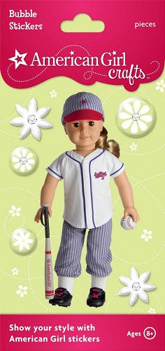 American Girl Crafts Bubble Stickers Softball