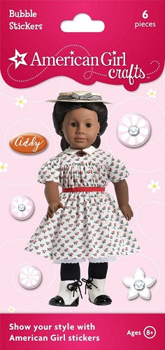American Girl Crafts Bubble Stickers Addy Walker White Dress