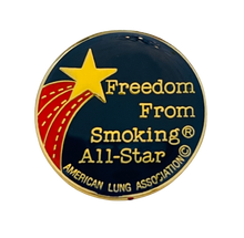 Load image into Gallery viewer, Freedom From Smoking All-Star Lapel Pin American Lung Association
