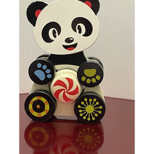 Load image into Gallery viewer, Toys R Us Imaginarium Push and Go Wooden Painted Panda Bear (Pre-owned)
