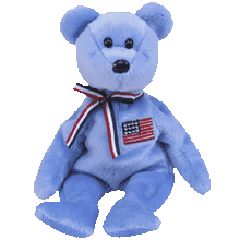 Load image into Gallery viewer, Ty Beanie Baby America the Blue Bear (Retired)
