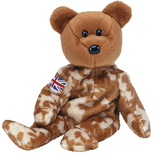 Ty Beanie Baby HERO the Military Bear UK (Retired)