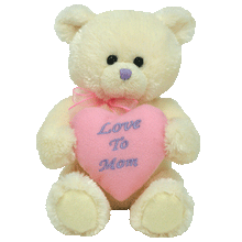 Load image into Gallery viewer, Ty Beanie Baby Love to  Mom Beige Bear Pink Heart (Retired)
