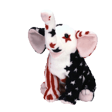 Load image into Gallery viewer, Ty Beanie Babies Righty Elephant 2000 (Retired) Stars &amp; Stripes USA
